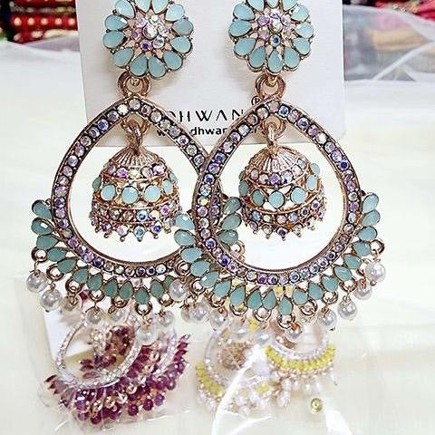 Jewelry Polki Jhumki Earrings with Elegant Design, Drop Earrings, very light weight.