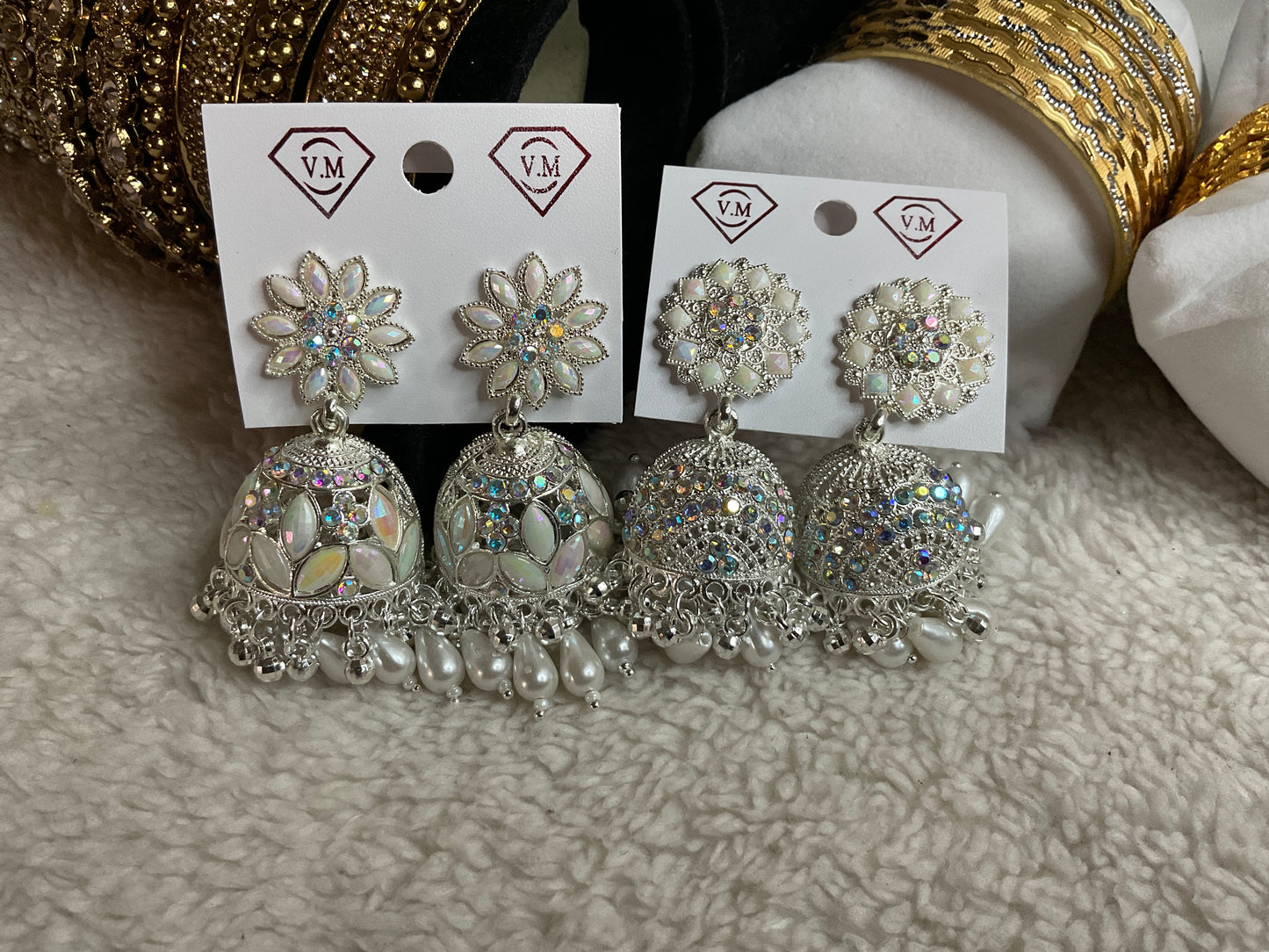 Jewelry Polki Jhumki Earrings with Elegant Design, Drop Earrings, very light weight.