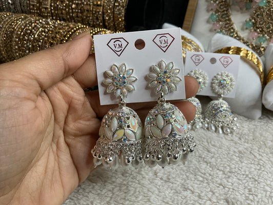 Jewelry Polki Jhumki Earrings with Elegant Design, Drop Earrings, very light weight.