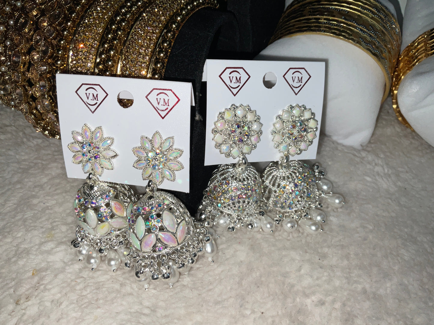 Jewelry Polki Jhumki Earrings with Elegant Design, Drop Earrings, very light weight.