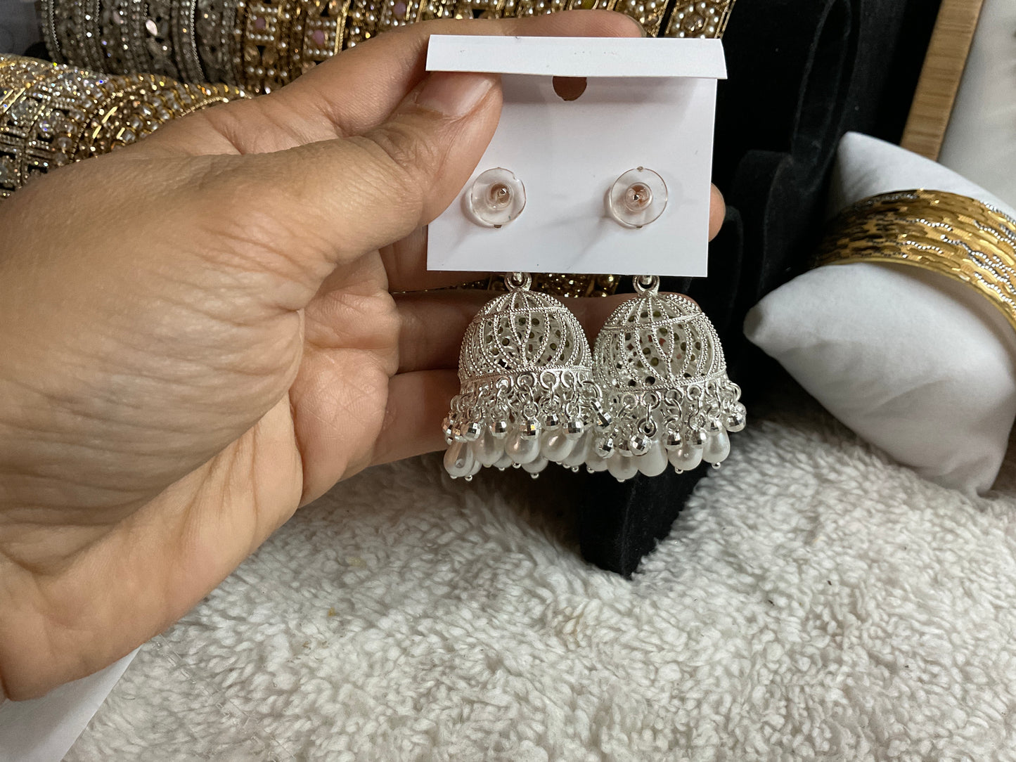 Jewelry Polki Jhumki Earrings with Elegant Design, Drop Earrings, very light weight.