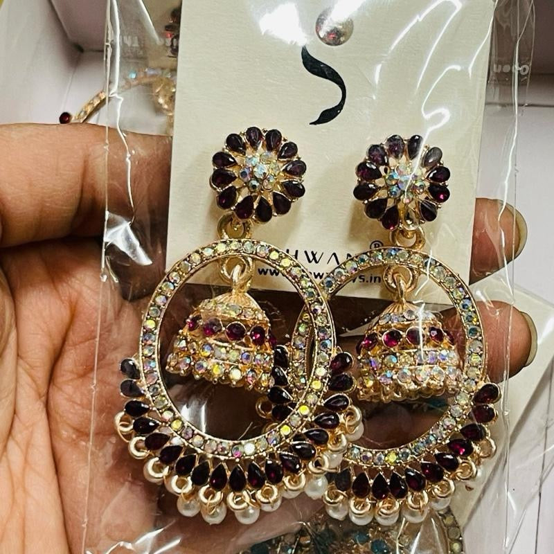 Jewelry Polki Jhumki Earrings with Elegant Design, Drop Earrings, very light weight.
