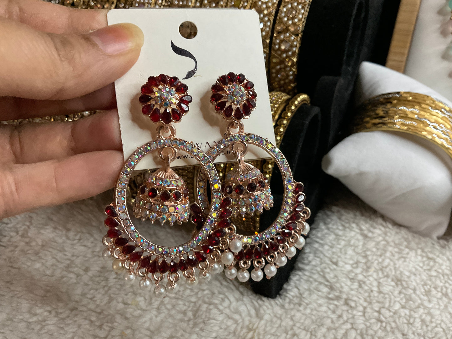 Jewelry Polki Jhumki Earrings with Elegant Design, Drop Earrings, very light weight.
