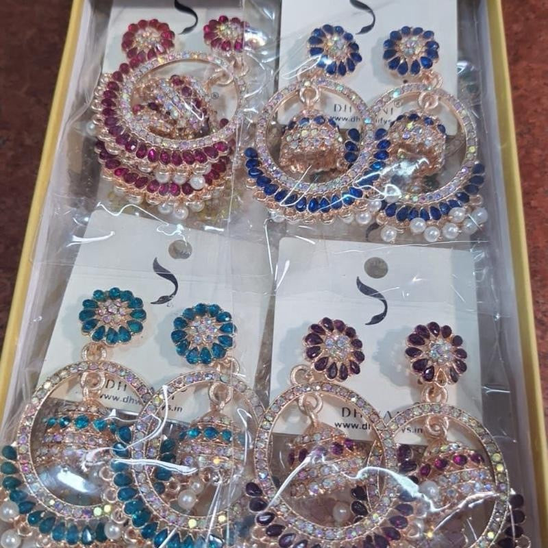 Jewelry Polki Jhumki Earrings with Elegant Design, Drop Earrings, very light weight.