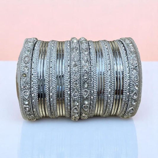 Finish Metal Bangle Set Indian Bridal Churiyan Indian Jewelry